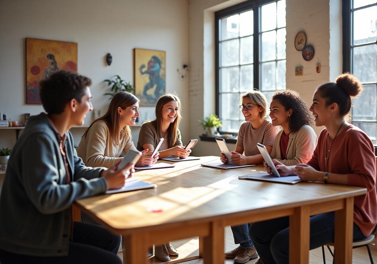 Digital illustration workshop in progress