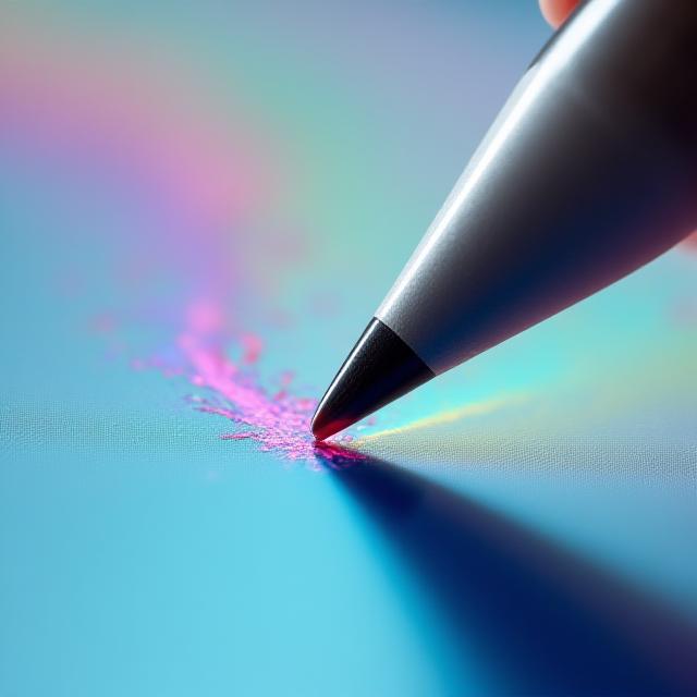 Macro shot of apple pencil on iPad screen